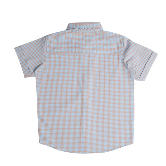 Boys' Checkered Casual Shirt – 100% Cotton, Short Sleeve, Button-Up, Stylish & Comfortable