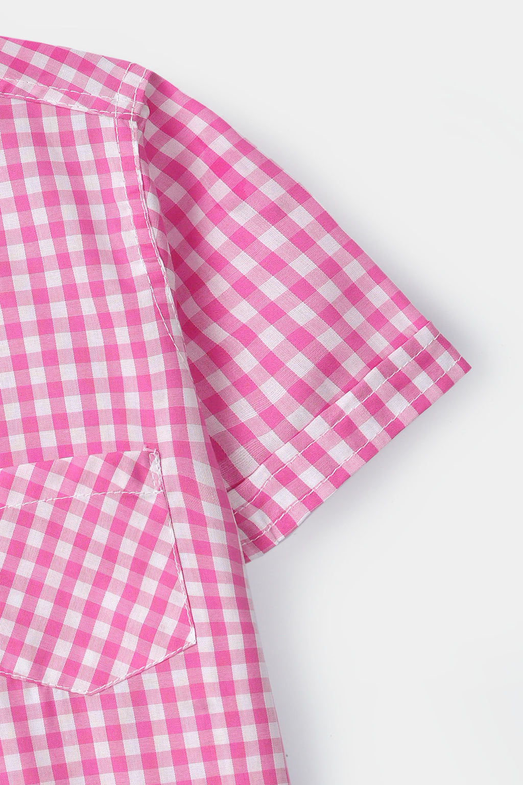 Boys' Checkered Casual Shirt – Cotton 100%, Short Sleeve, Button-Up, Breathable Fabric