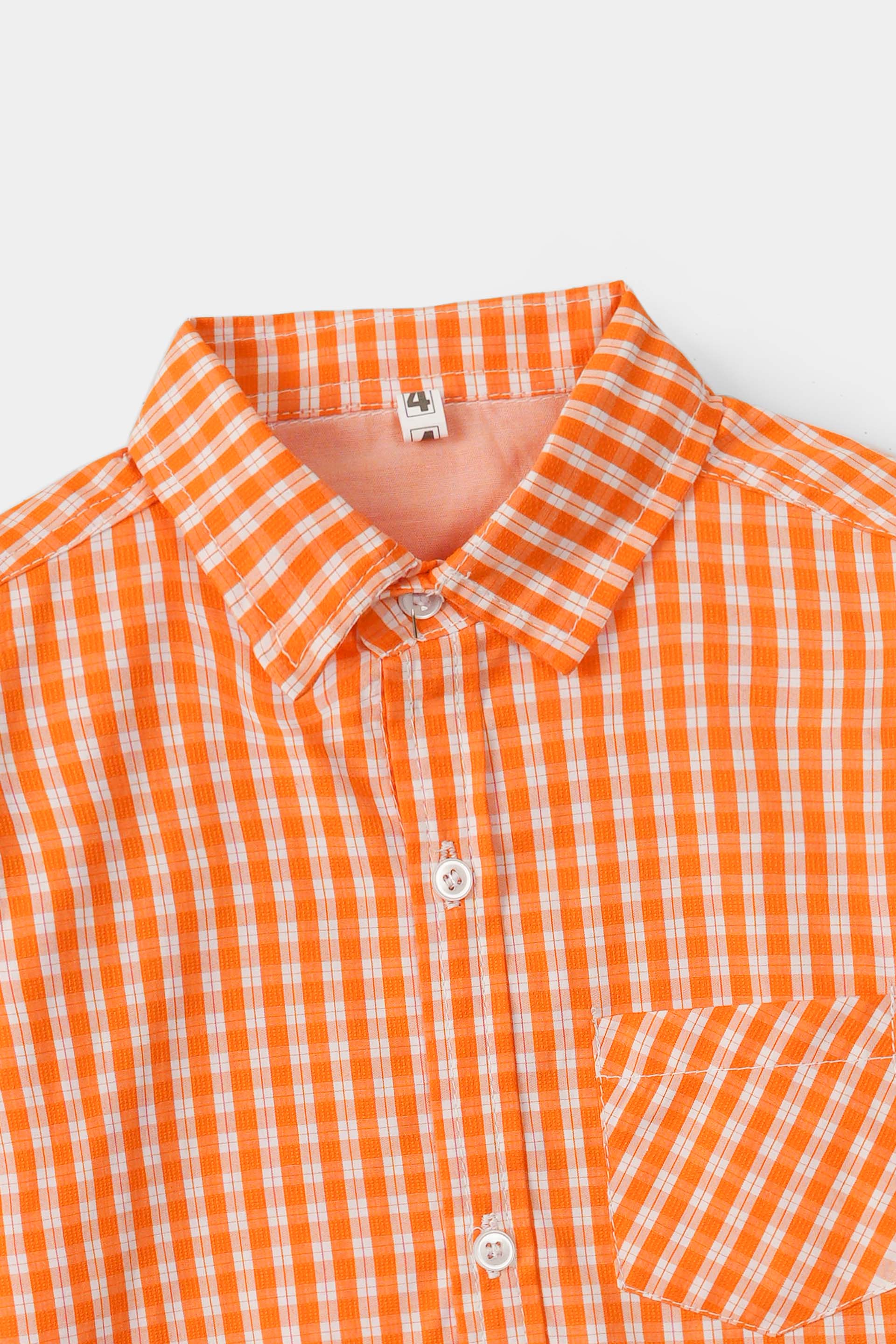 Boys' Checkered Casual Shirt – 100% Cotton, Long Sleeve, Button-Down, Stylish, Comfortable and Trendy