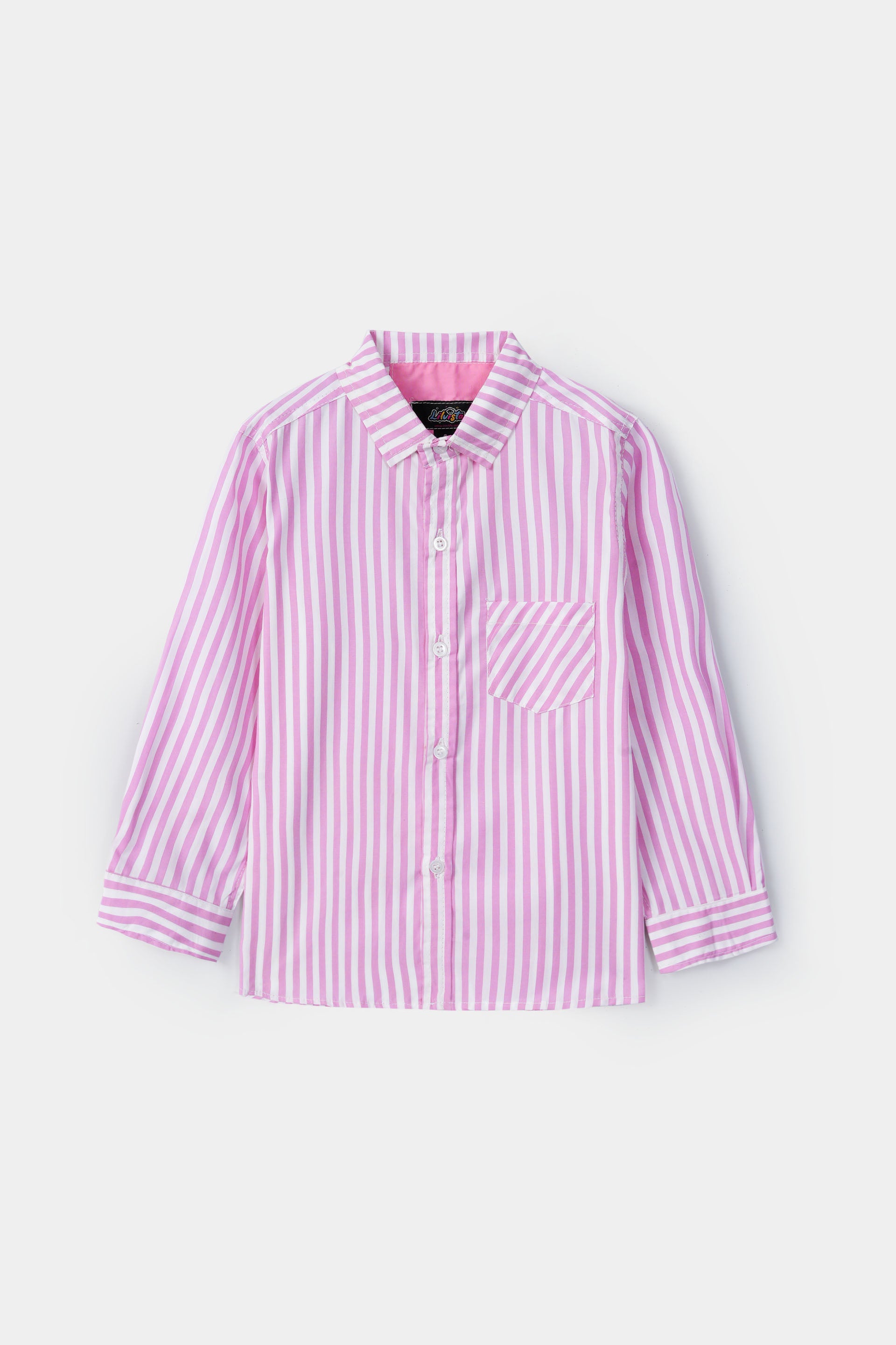 Boys' Striped Casual Shirt – 100% Cotton, Long Sleeve, Button-Down, Stylish & Comfortable