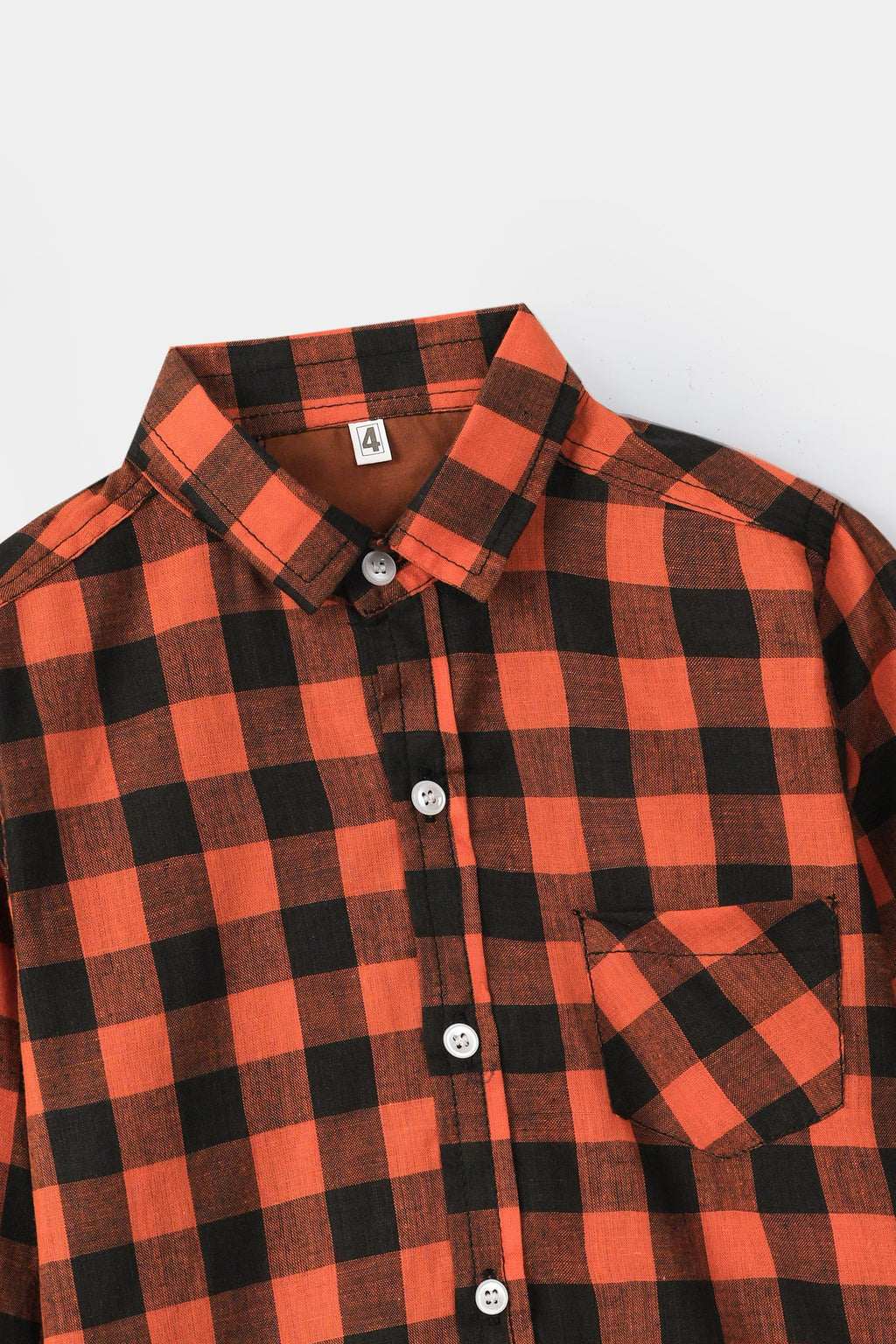 Boys' Checkered Casual Shirt – 100% Cotton, Long Sleeve, Button-Down, Stylish, Comfortable & Trendy
