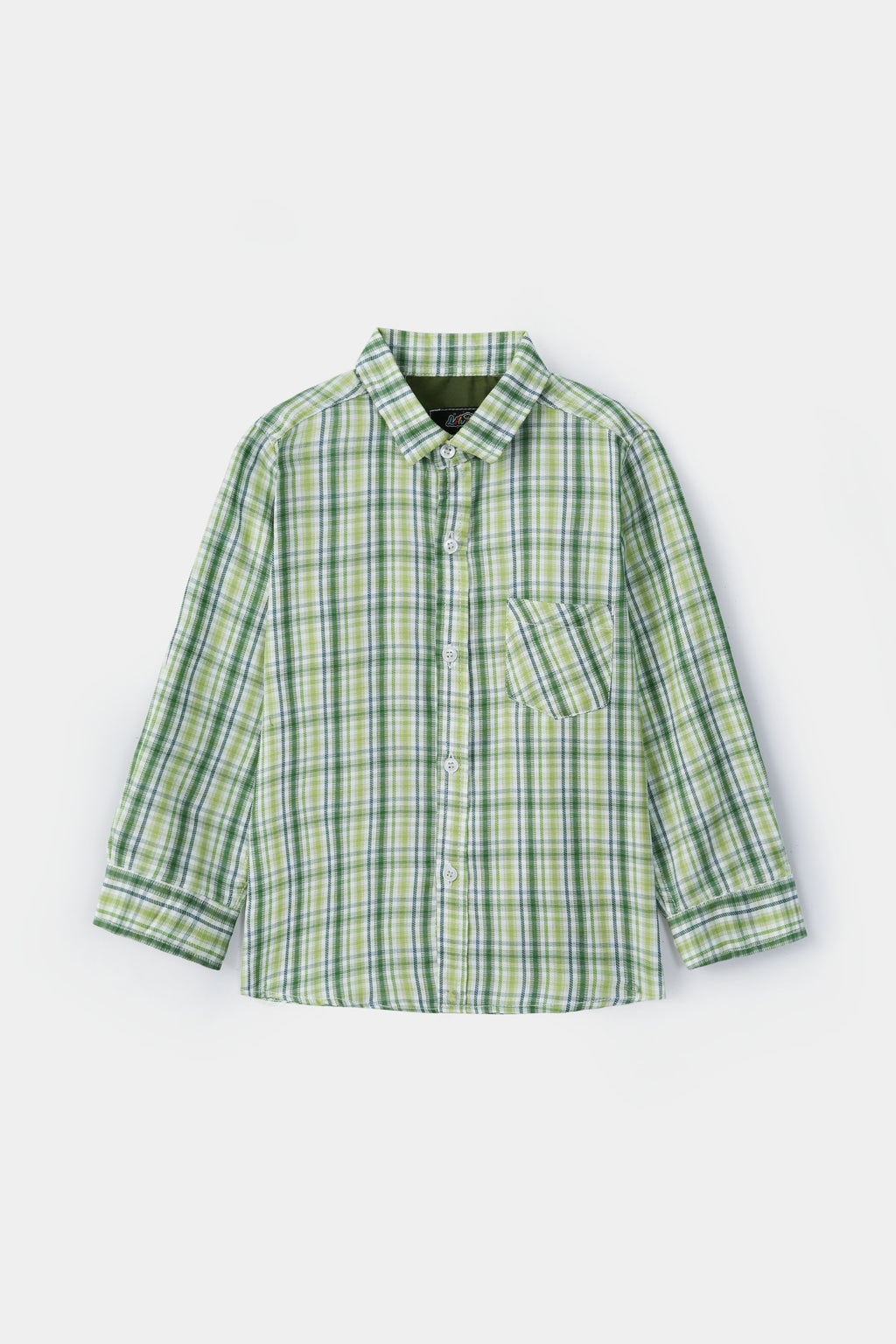 Boys' Checkered Casual Shirt – 100% Cotton, Long Sleeve, Button-Down, Stylish & Comfortable