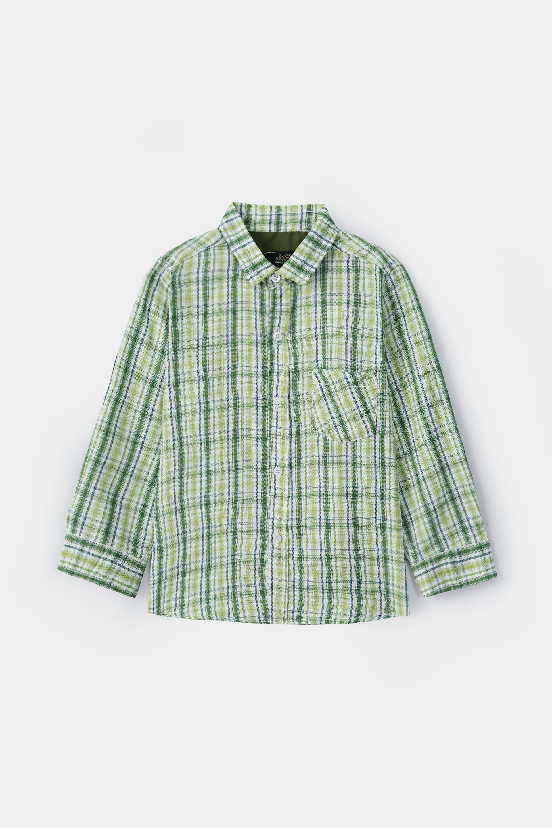 Boys' Checkered Casual Shirt – 100% Cotton, Long Sleeve, Button-Down, Stylish & Comfortable
