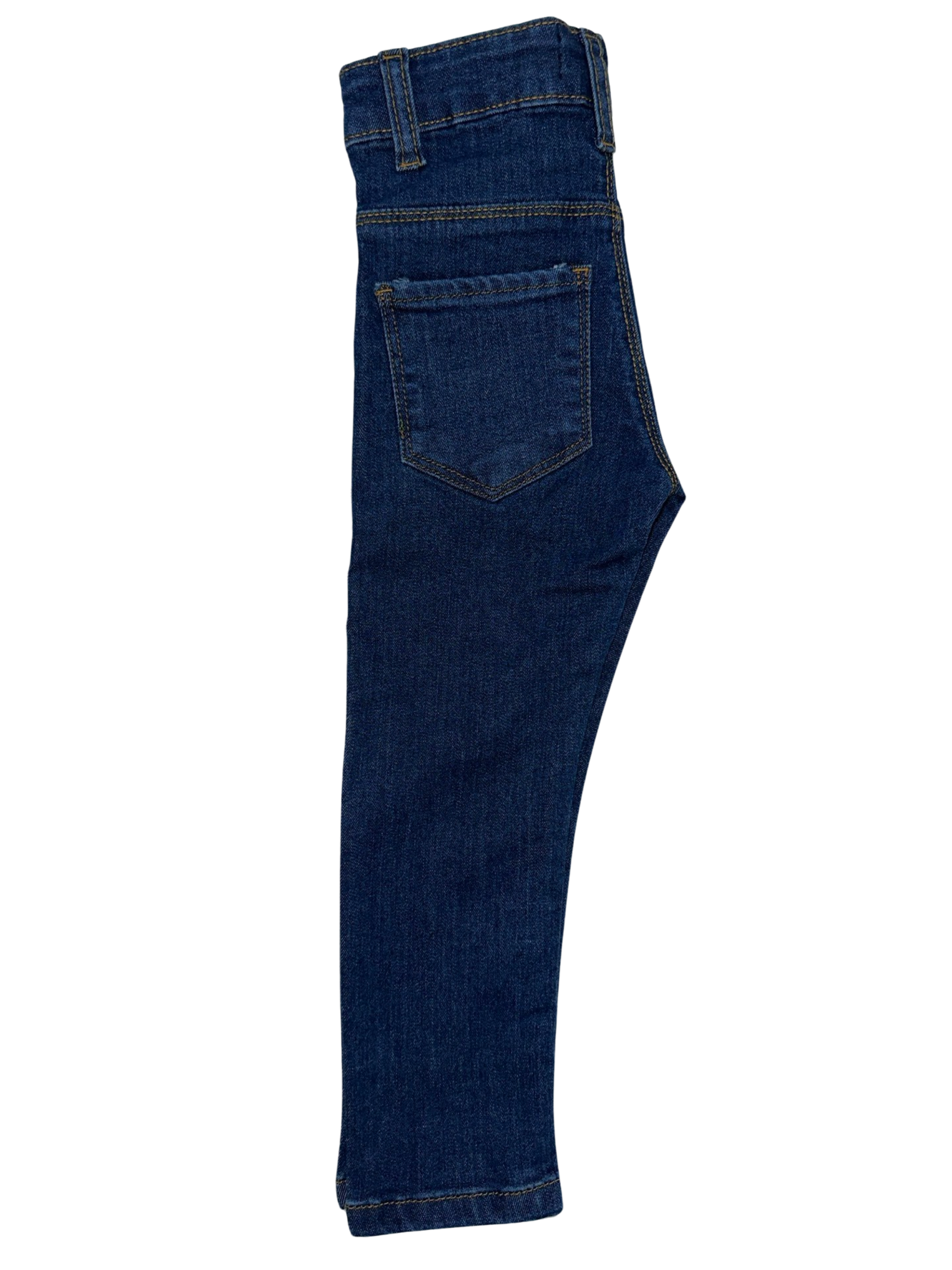 Girls' Dark Wash Blue Embroidered Power Stretch Denim Jeans – Stylish & Comfortable