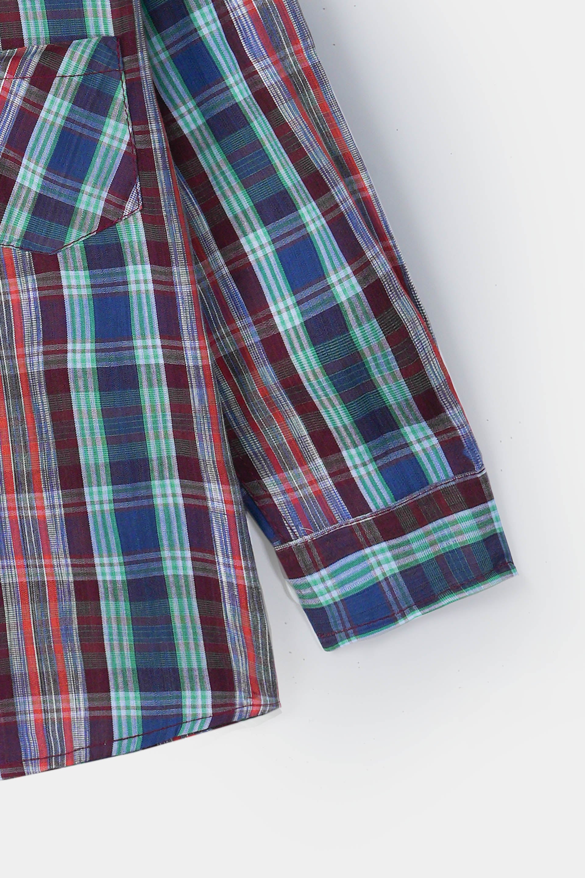 Boys' Checkered Casual Shirt – 100% Cotton, Long Sleeve, Button-Down, Stylish & Comfortable