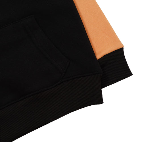 BLACK & ORANGE PANEL KING PRINTED TRACKSUIT
