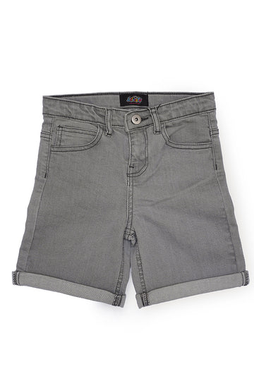 DENIM SHORT FOR BOYS LIGHT GREY