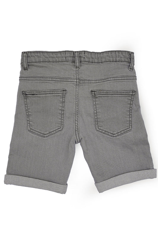 DENIM SHORT FOR BOYS LIGHT GREY