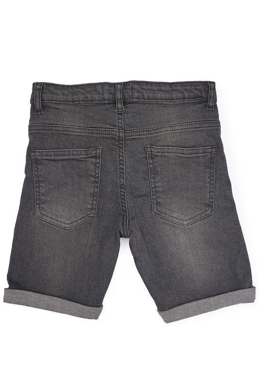 DENIM SHORT FOR BOYS DARK GREY