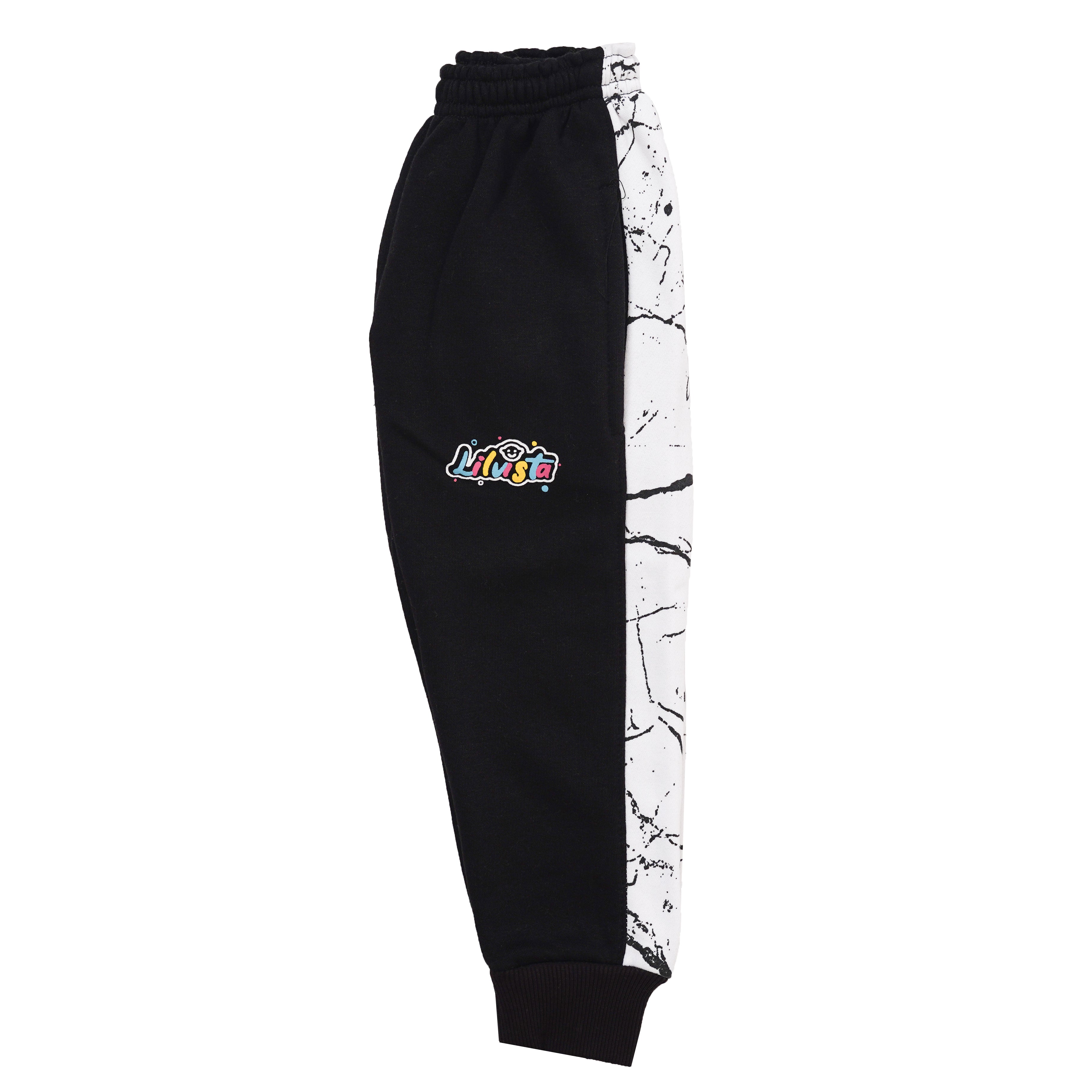 WHITE AND BLACK PRINTED TRACKSUIT