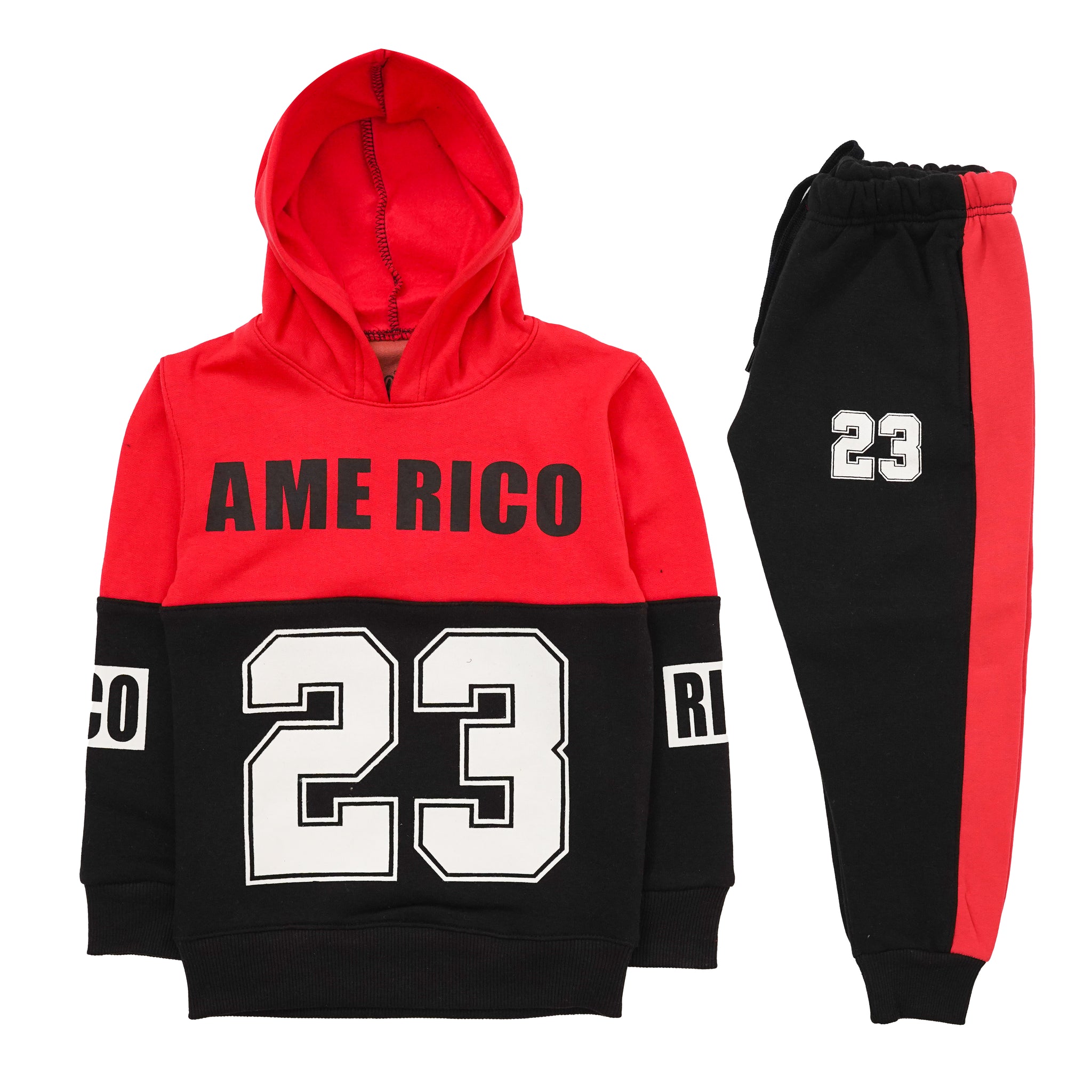 AMI RICO RED AND BLACK TRACKSUIT