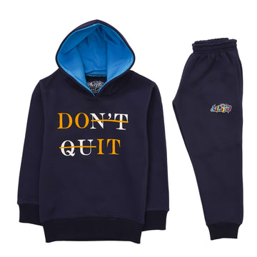 NAVY BLUE DON’T QUIT PRINTED TRACKSUIT